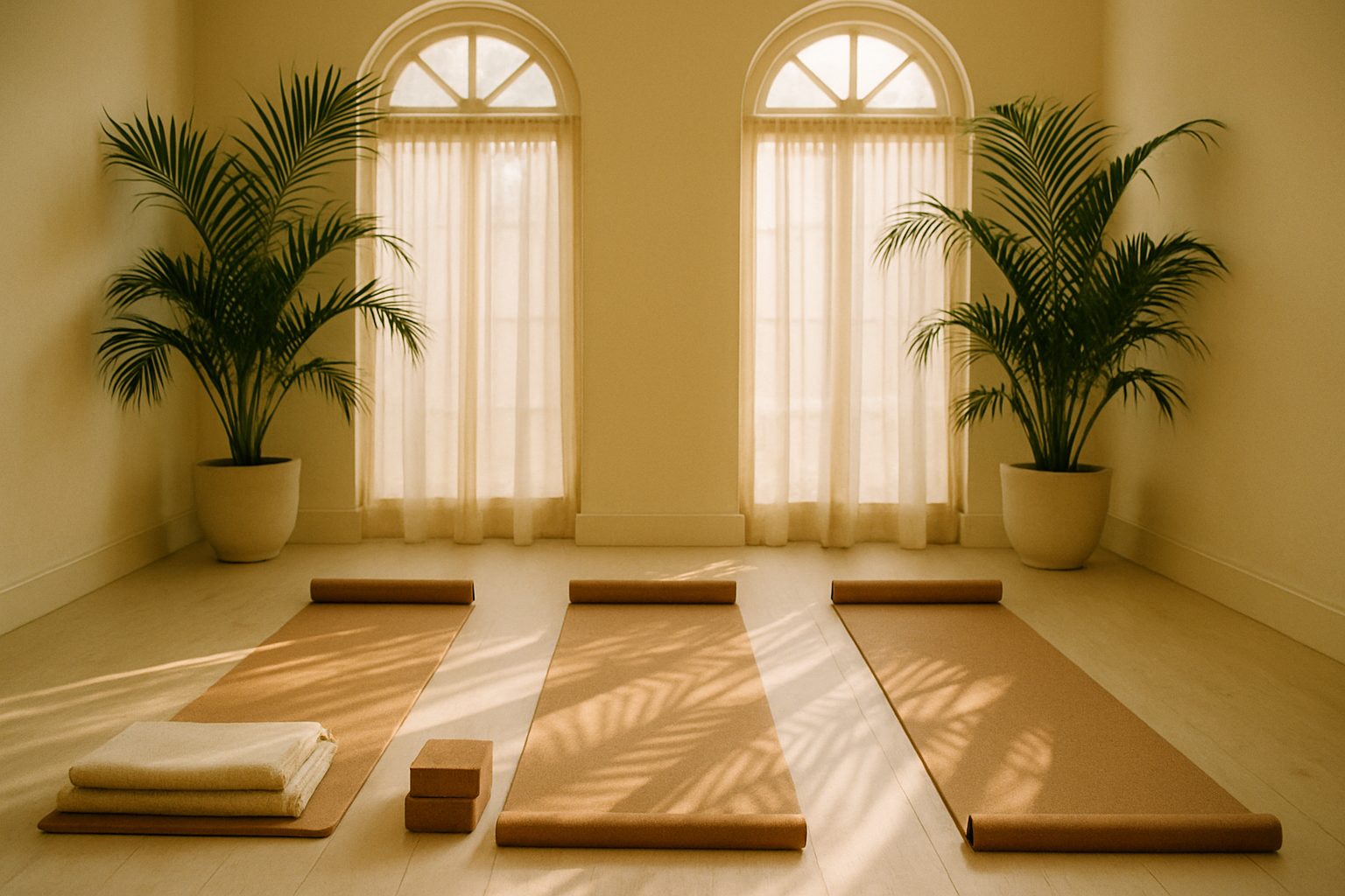 The yoga practice room at CHH Wellbeing